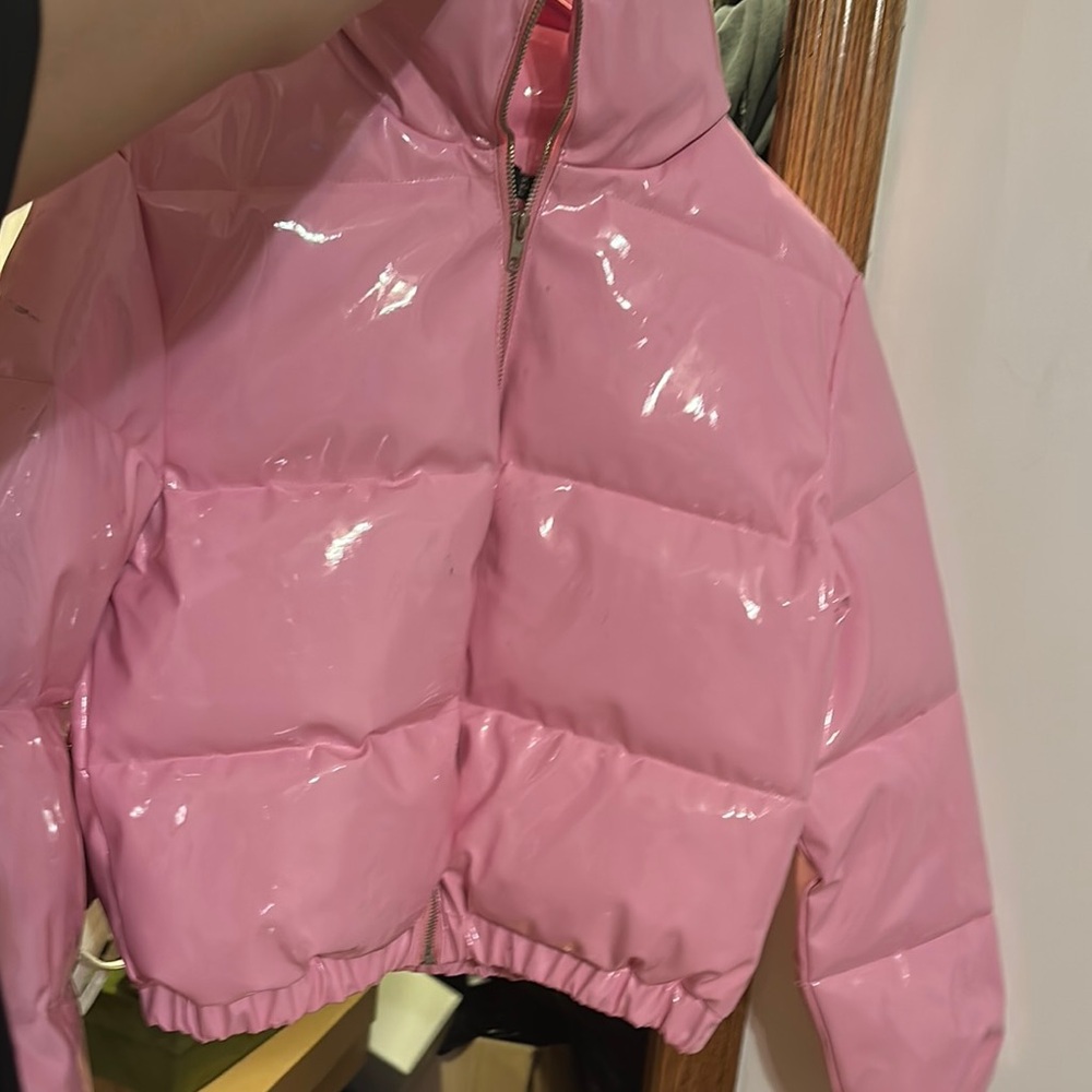 PrettyLittleThing Pink Puffer Jacket for Kids
